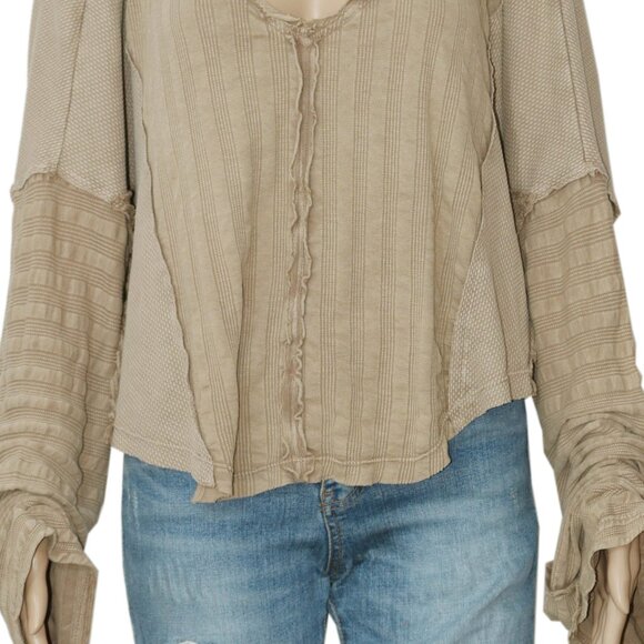 Free People We The Free Aries Hoodie Dropped Dolman Sleeve Cropped Top XL - Picture 8 of 11